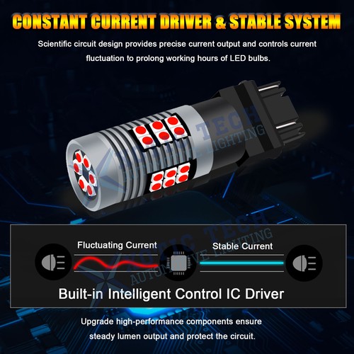3157 3030 30-SMD LED Strobe Flashing Blinking Brake Stop Tail Light Bulbs Lamps - Bild 4 von 12