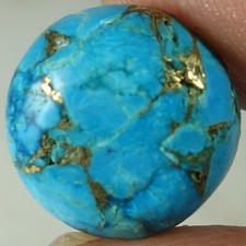 Natural Sky Blue Copper Turquoise Round Cabochon Gemstones 06.45Cts 13x 13x 05mm