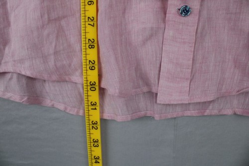 Linen 100% Mens XLarge Shirt Long Sleeve Button Front Pocket Canovas Club Spain - Picture 6 of 15