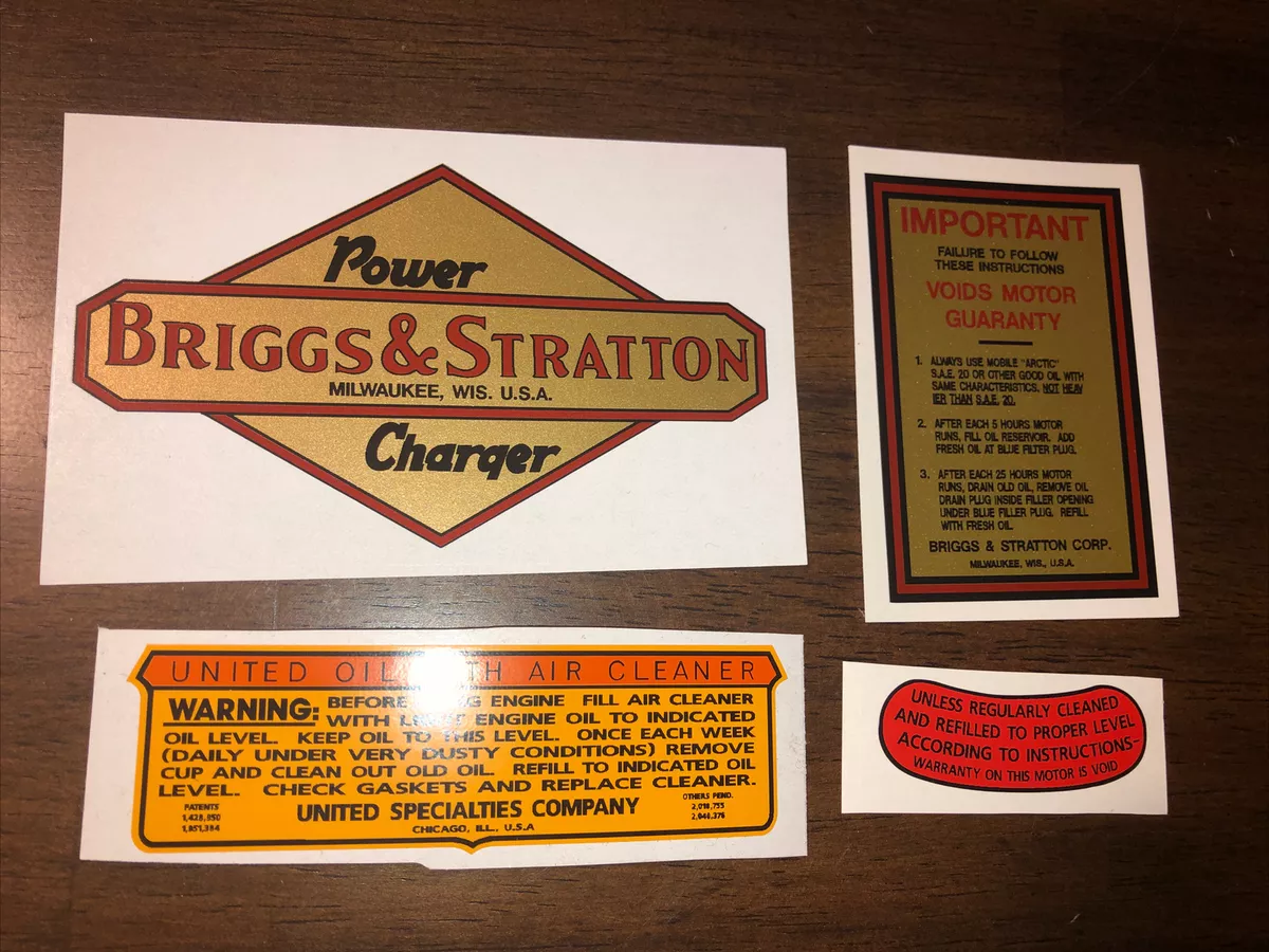 Briggs & Stratton PC 300 Power Charger Gold with UOL Air Cleaner Set of 4