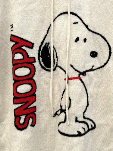 Chinti and Parker PEANUTS Ladies Snoopy 100% Cashmere Hoodie Jumper Small A228 - Picture 5 of 14
