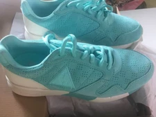 le Croq sportif aruba blue aqua green suede sneaker shoe OMEGA X summer flavour