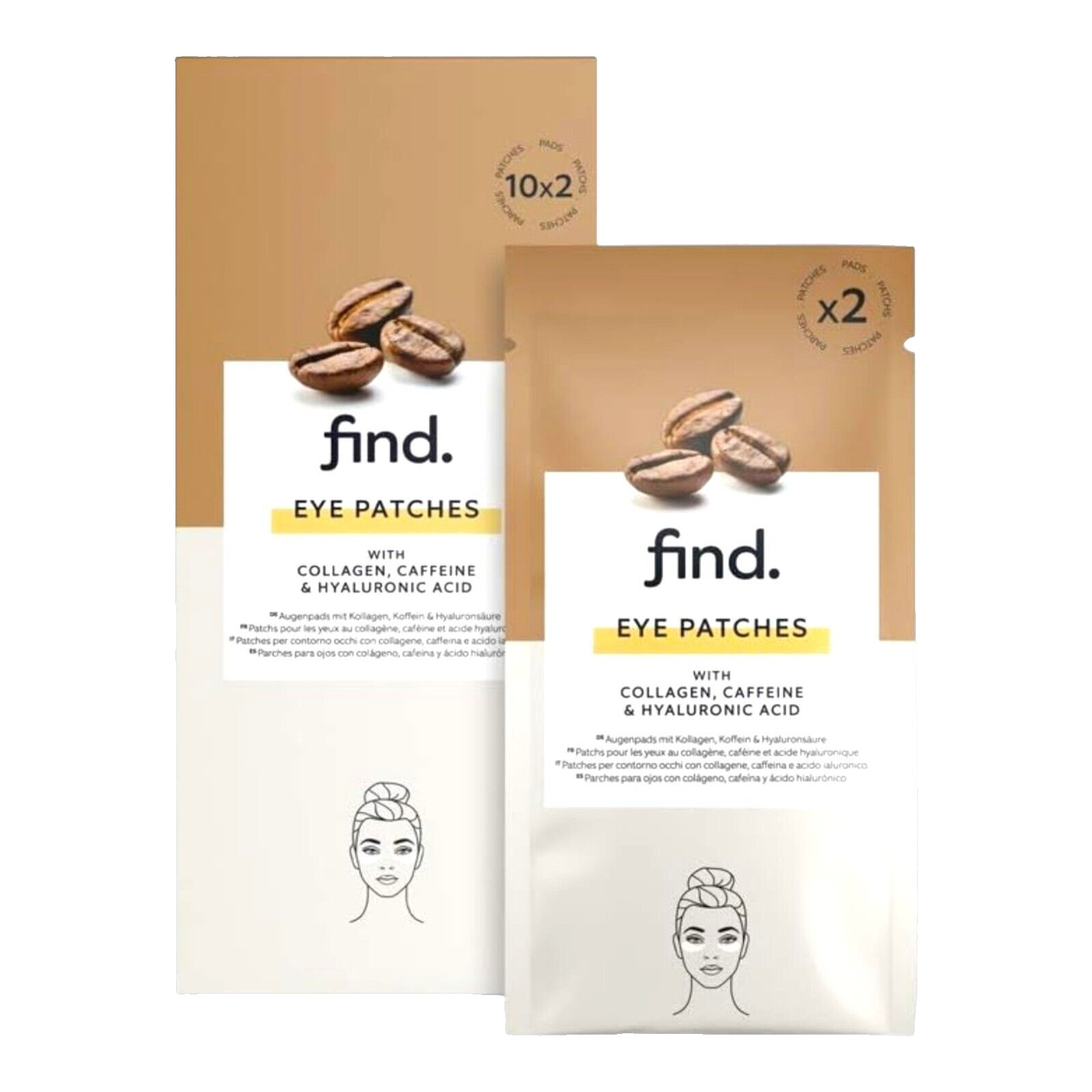 Eye Patches 10 Sets Collagen & Caffeine Infused Moisturizing & Firming Pamper