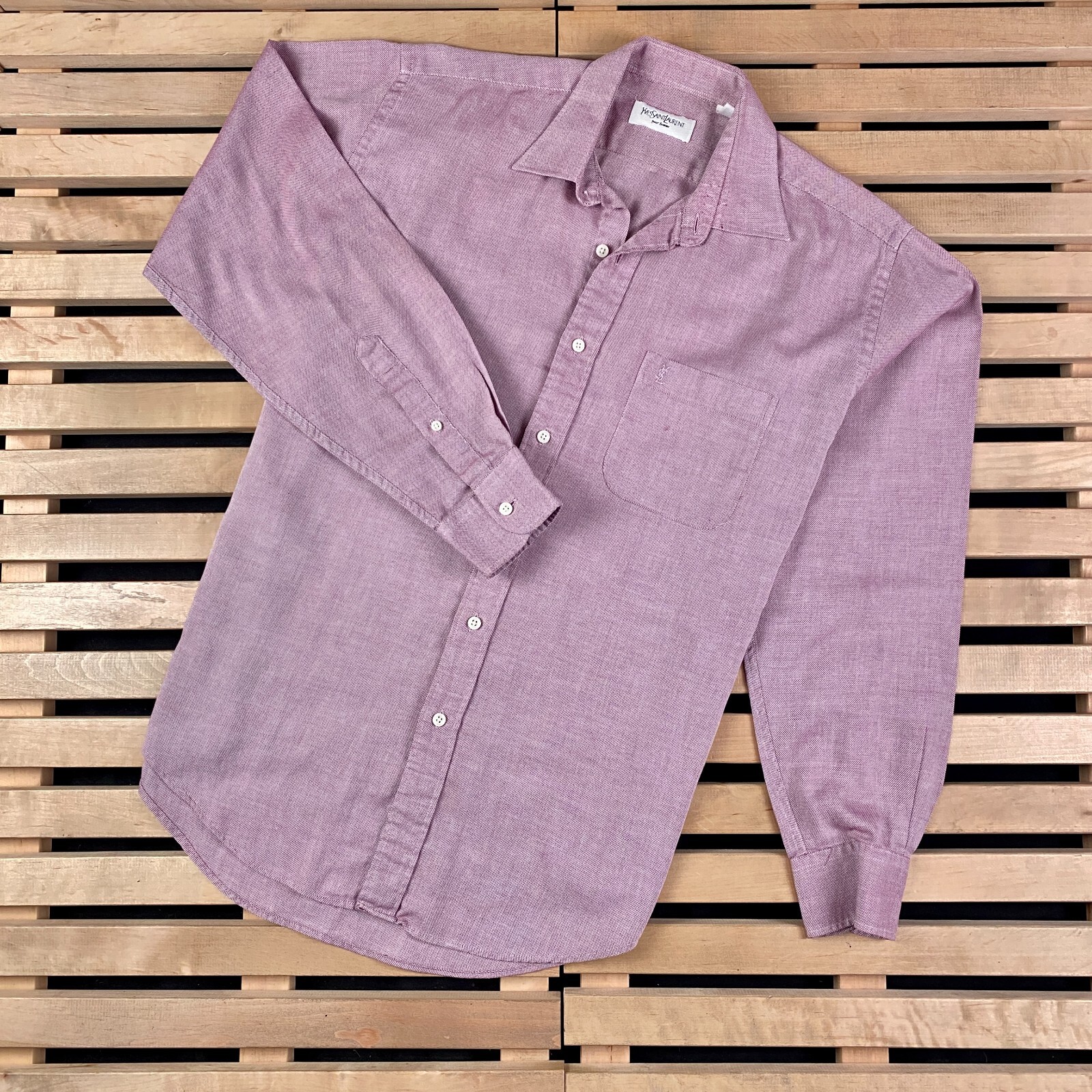 Camicia uomo manica lunga Yves Saint Laurent taglia XL cotone