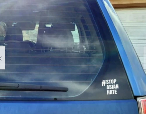 Stop Asian Hate Custom Made Face Mask and Vinyl Decal Buy1Get1 free - Image 3 of 3