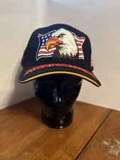 (MH33) Beautiful Eagal Firefighter American Flag Snapback Hat Collectible