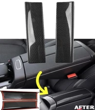 Carbon Fiber Print Center Armrest Box Lid Panel Cover ABS Fits 20-25 C118 CLA250