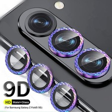 For Samsung Galaxy Z Fold5 Diamond Metal HD Glass Camera Lens Protector Ring Cap