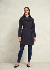 Hobbs London Saskia Trench Coat Navy Blue 8