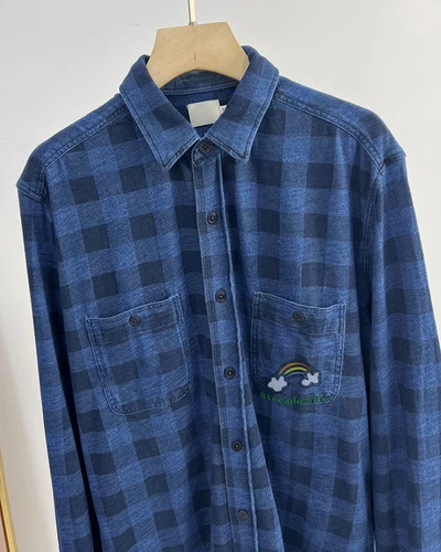 Brandneu Faherty Indigo Buffalo Langarm Strick Jahreszeiten Shirt M L XL - Bild 6 von 15