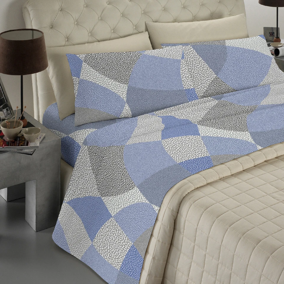 Set Completo Lenzuola No Stiro 100% Microfibra Manopesca, Made in Italy - Immagine 3 di 4