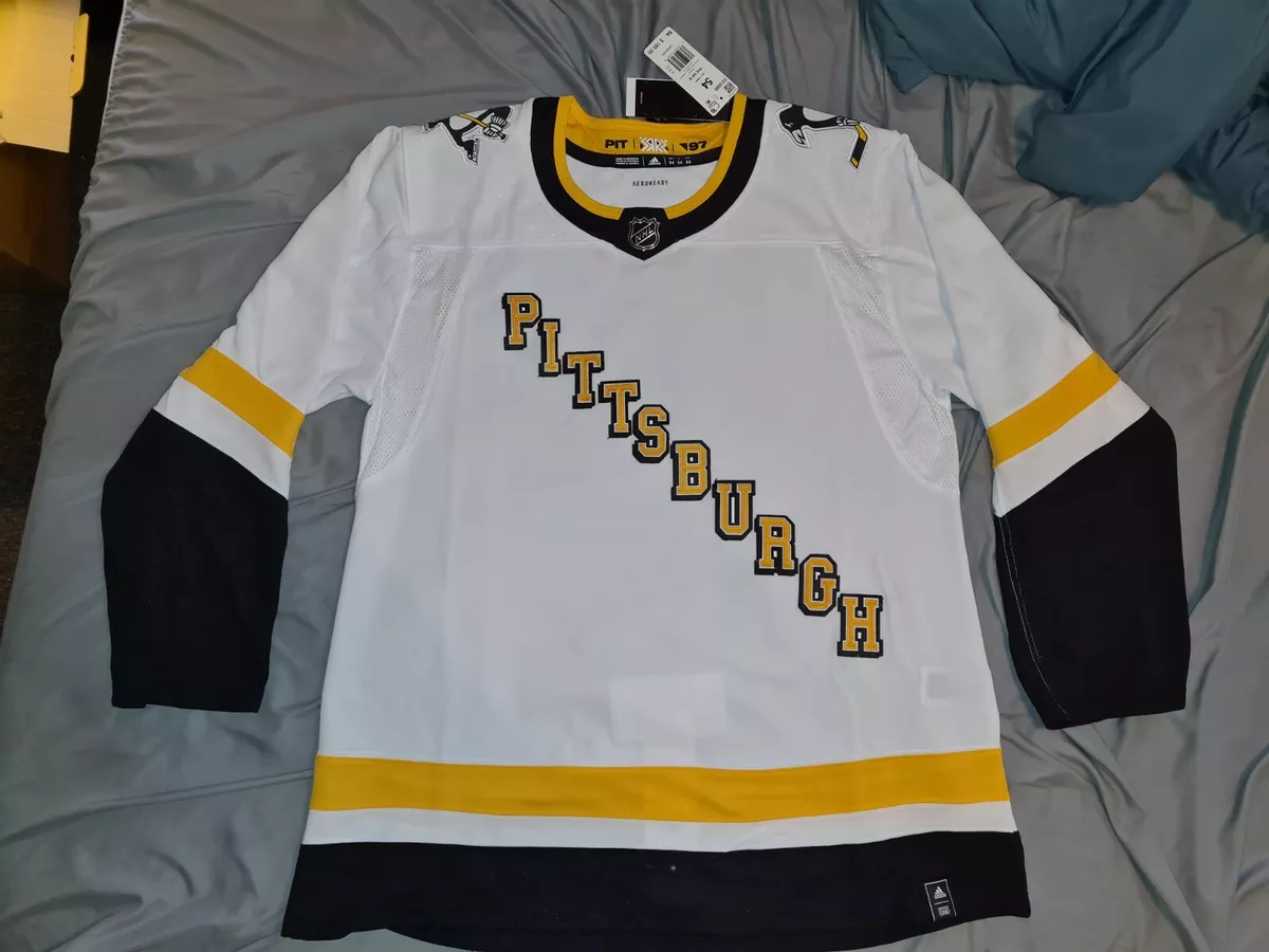 PITTSBURGH PENGUINS REVERSE RETRO AUTHENTIC ADIDAS HOCKEY JERSEY sz 54 NWT