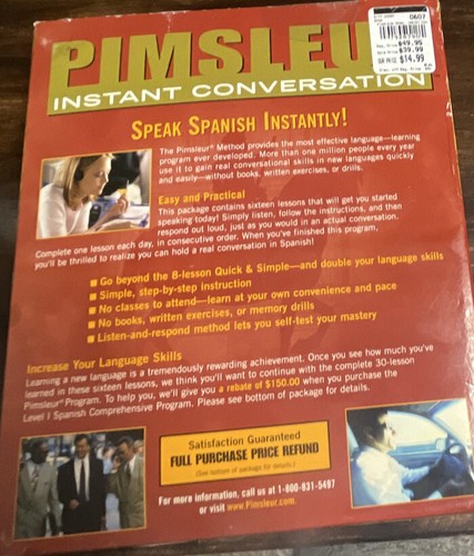 set of 8 Spanish cassettes Pimaleur instant conversation - Picture 2 of 9