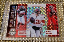 2020 Mosaic Tom Brady/Ronald Jones/Evans FLEA FLICKER SILVER Mosaic #13 MINT 2
