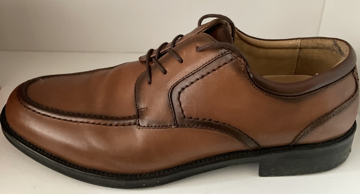 Chaps Mens Leather Dress Shoes Color Brown Size 11.5 M