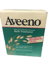 Aveeno Bath Treatment Colloidal Oatmeal 1992 DISCONTINUED 8 pc 6oz sealed