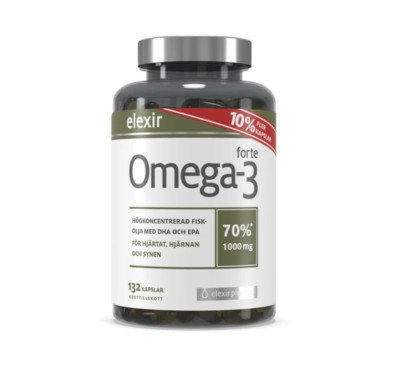 Elexir Omega-3 Forte   Pure and Sustainable Omega-3 Supplement  132 capsules