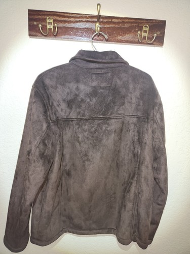 Man Dockers faux suede jacket - faux fur lined - brown- size M (FREE SHIPPING) - Picture 5 of 18