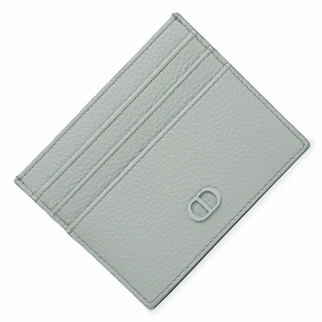Christian Dior Étui à Cartes CD Icône Porte Brisson Cuir de Veau Grainé Gris