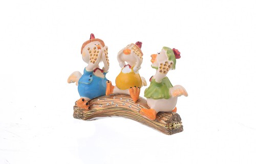 3 Ducks trinket box hand made by Keren Kopal with Austrian crystals - Picture 3 of 12