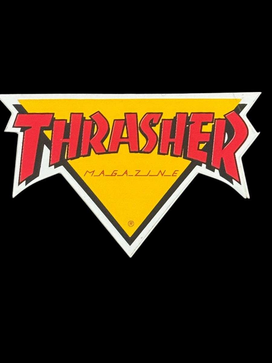 Vintage 1980's Thrasher Skateboard Magazine Sticker Triangle In