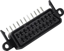 BKL ELECTRONIC 21 PIN SCART PLUG FEMALE SOCKET CONNECTOR PCB HORIZONTAL MOUNTING