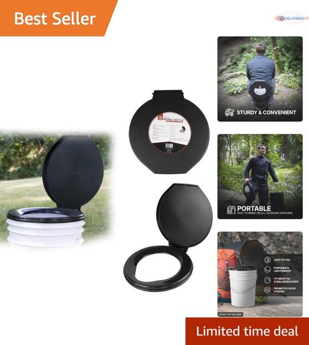 Portable Plastic Toilet Seat 13.3" x 12.6" Emergency Camping Hiking Travel
