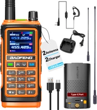 Digital Handheld Radio Scanner Fire Police VHF FM EMS Ham 2 Way Transceiver Dual