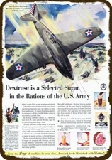 1942 CORN PRODUCTS REFINING CO. DEXTROSE SUGAR Vintage Look DECORATIVE METAL SIG