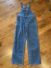 Hisea Denim Bib Overalls Men s 36 X 32 Carpenter Workwear Straight Leg NWT