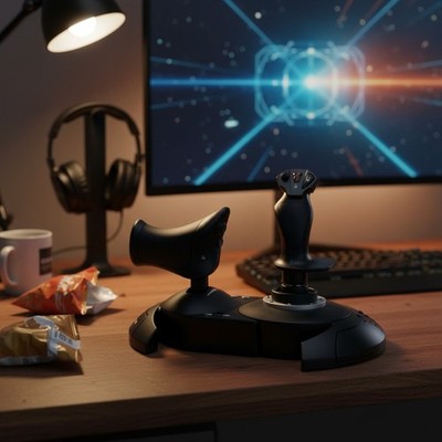 T-Flight Hotas X Flight Stick for PC: 12 Buttons & Detachable Throttle Control