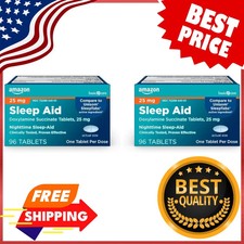 Basic Care Sleep Aid, Doxylamine Succinate Tablets, 25 mg, 2 96 Count
