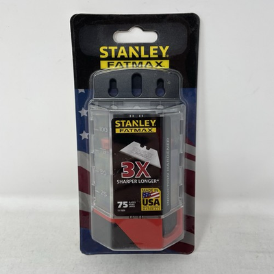 #ad Stanley Fatmax 75 Pack Heavy Duty Utility Razor Blade with Dispenser $22.49