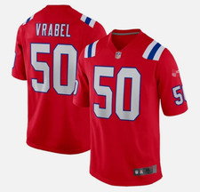 Men's 50 Mike Vrabel Red Retired Player Alternate Game Jersey all stitched