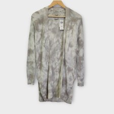 Abercrombie Fitch Garment Dyed Open Front Cardigan Sweater Size XS Ribbed Knit