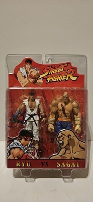 Street Fighter 2 Pack Figures RYU vs  SAGAT Toyfare Exclusive Sota Toys 2005