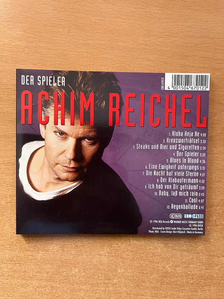 CD Achim Reichel - Der Spieler von 1996 WEA Records CBU 67012 - Bild 2 von 4