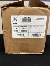 4X Zebra 4" x 6" Z-Perform 1500T Genuine OEM Thermal Labels 10018340 - 4 Rolls