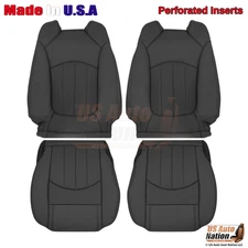 2013 - 2017 GMC Acadia Denali Driver Passenger Perforated Vinyl Seat Cover Black