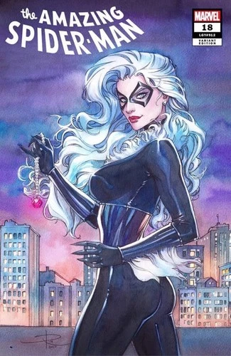 🔥🕷 AMAZING SPIDER-MAN #18 SABINE RICH 616 Trade Dress Variant BLACK CAT NM