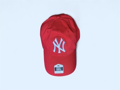 47 Brand Clean Up Unisex Red New York Yankees MLB Adjustable Strapback Hat Cap