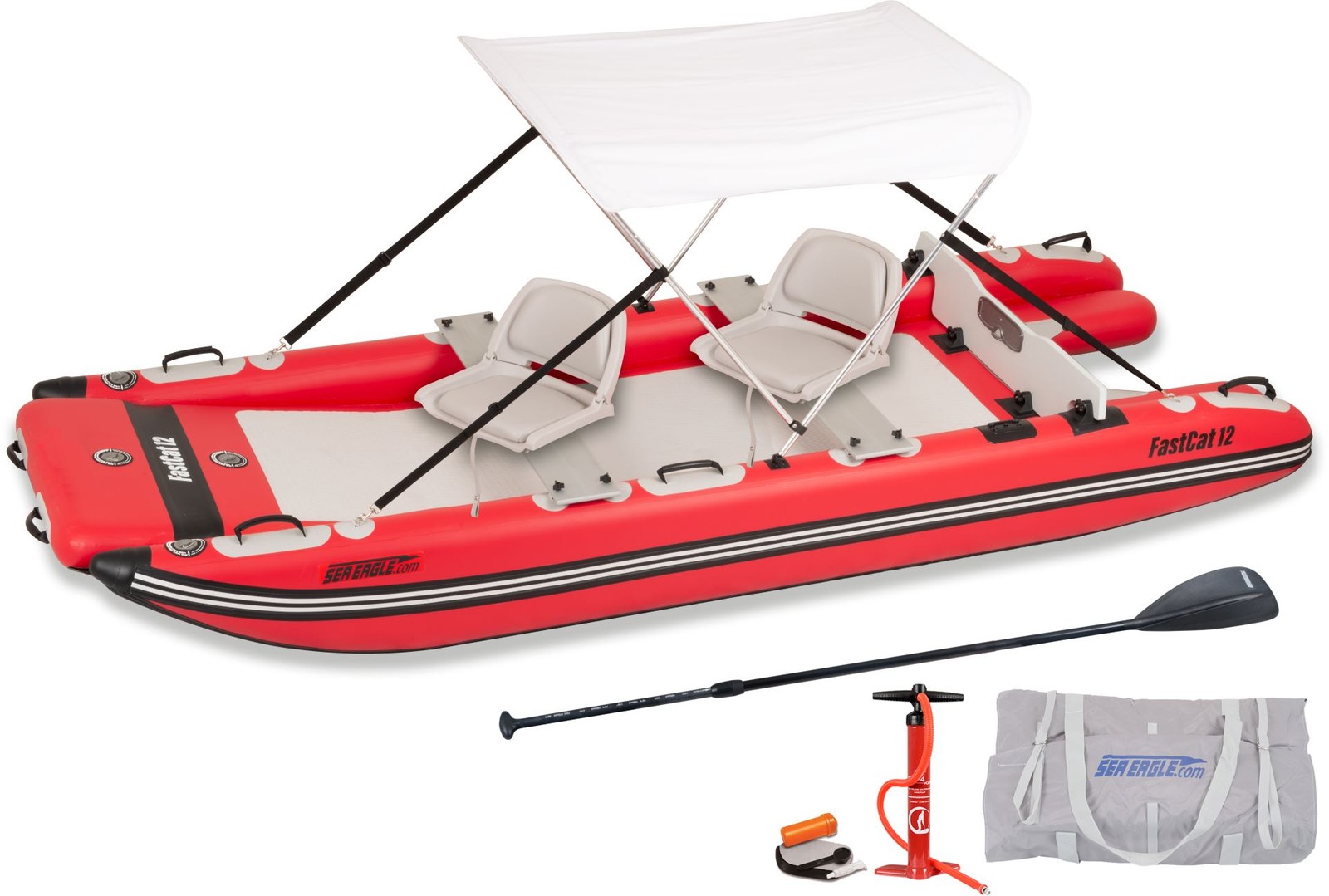 New Sea Eagle Fastcat12 Catamaran Swivel Seat Canopy Package Inflatable Boat