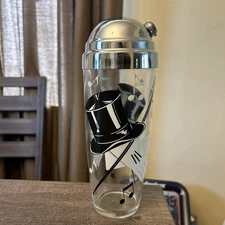 Vintage Retro Art Deco Magician Magic Musical Bar Cocktail Shaker