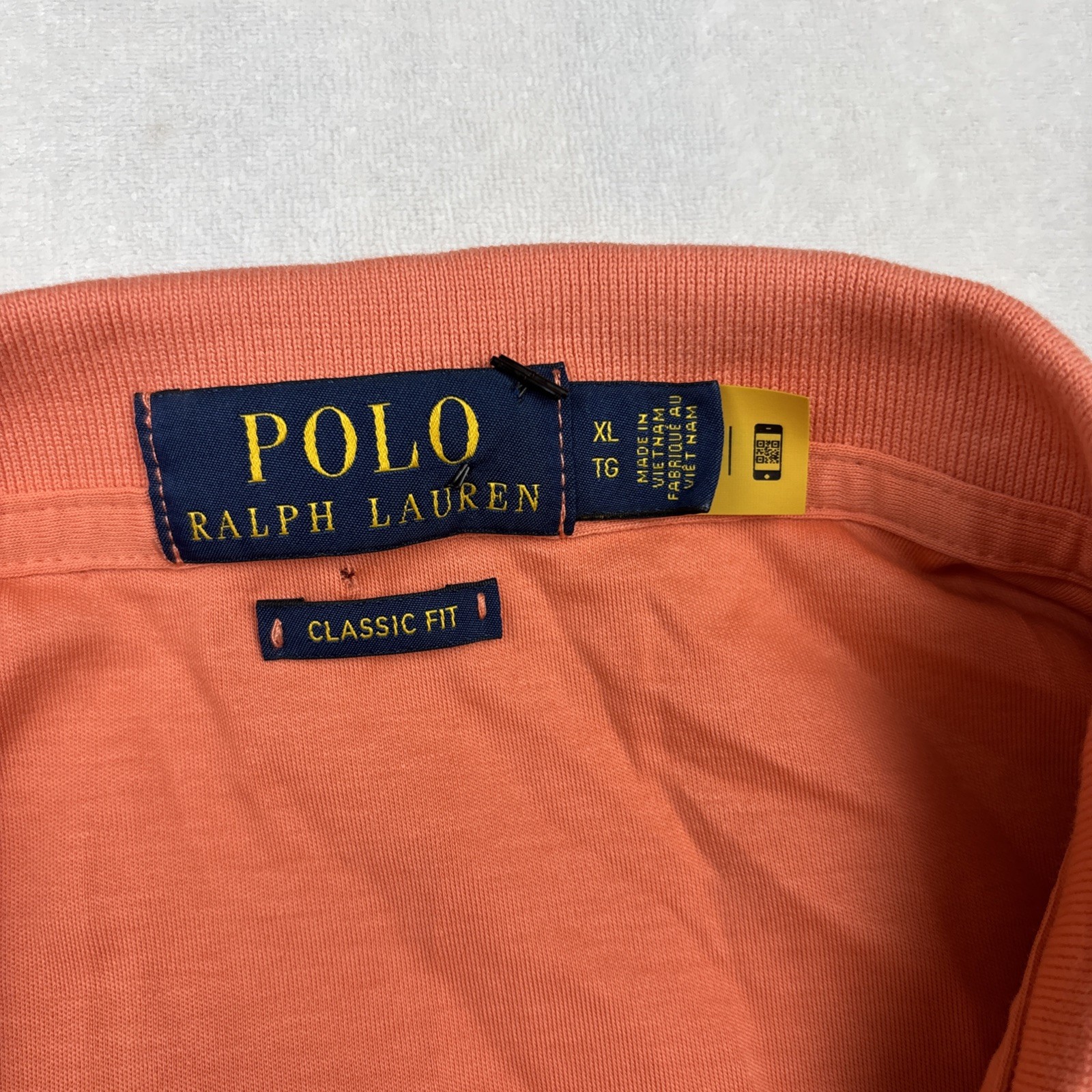 Polo Ralph Lauren Uomo Golf Camicia Carne Pesca Pony Vestibilità Classica XL