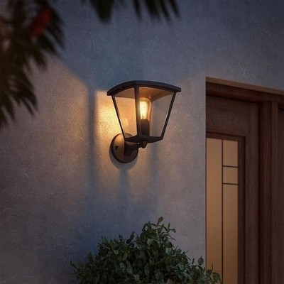 Philips Hue Inara Outdoor Smart Color Changing Wall Lantern with Integrated LED