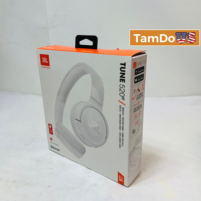 JBL Tune 520BT Wireless Over-Ear Headphones Pure Bass Sound White JBLT520BTWHTAM