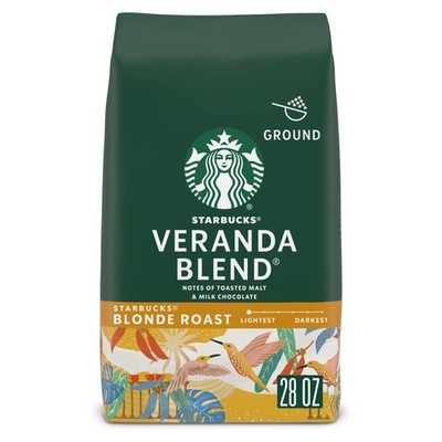 Starbucks Ground Coffee Starbucks Blonde Roast Coffee Veranda Blend 100% Arabica