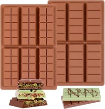 Food Grade Dubai Deep Chocolate Bar Mold for Milk Pistachio - Set of 2, Cho
