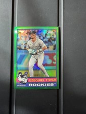 2025 Topps Heritage #14 Ezequiel Tovar Chrome Green Refractor Rockies 36/99