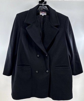 Vintage Amerimade Wool Black Double Breasted Women's 20 Peacoat | eBay
